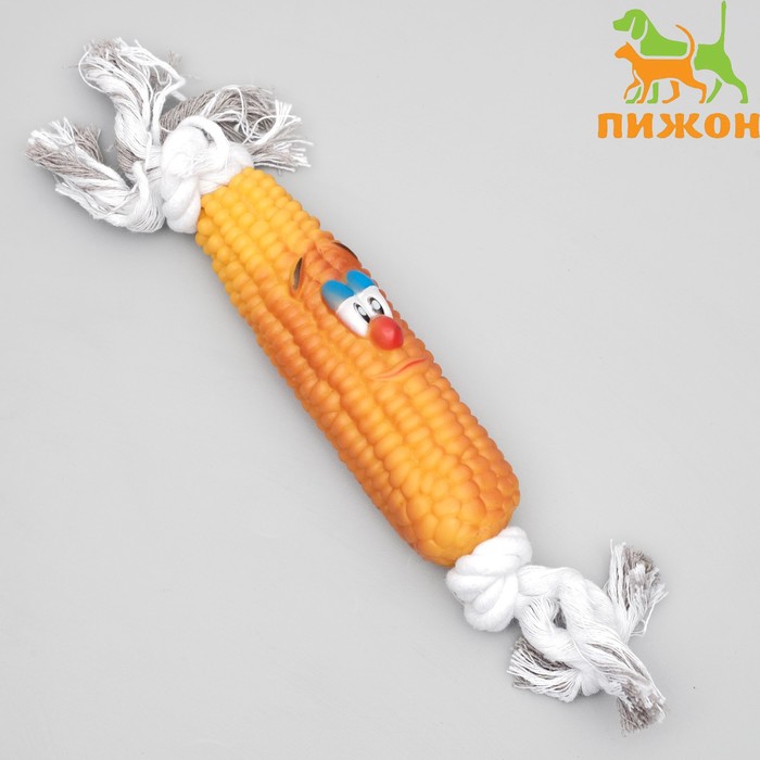 

Игрушка на канате Кукуруза для собак, 30 см (кукуруза 14 см)