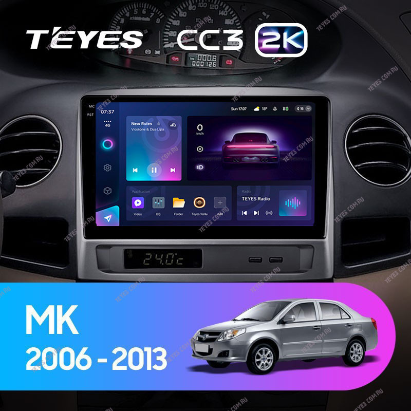 

Штатная магнитола Teyes CC3 2K 4/32 Geely MK 1 (2006-2013), CC3 2K