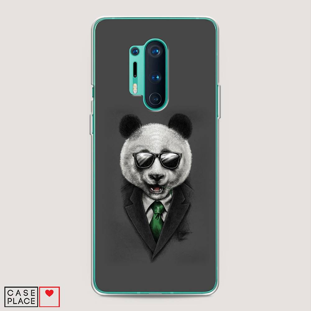 

Чехол Awog на OnePlus 8 Pro / ВанПлас 8 Pro "Деловая панда", Серый;зеленый, 151050-10