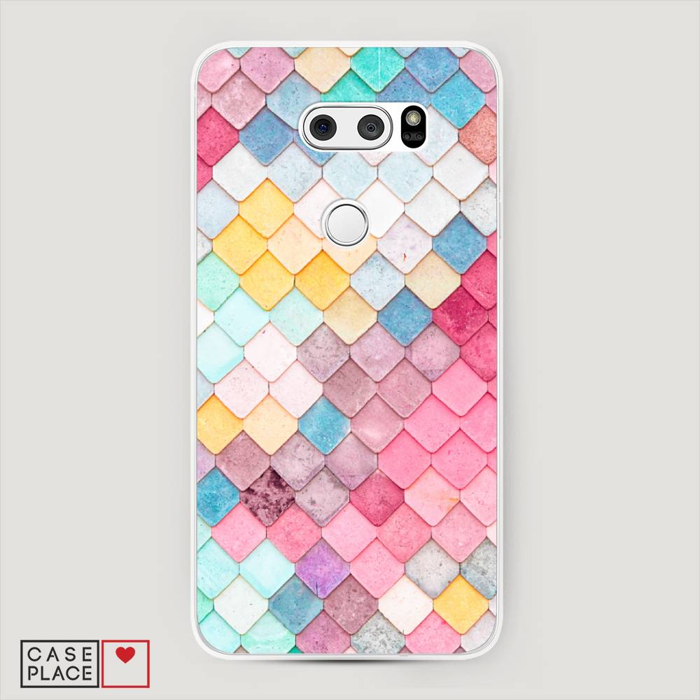 

Чехол Awog на LG V35 ThinQ "Нежные ромбики", Красный, 83650-4