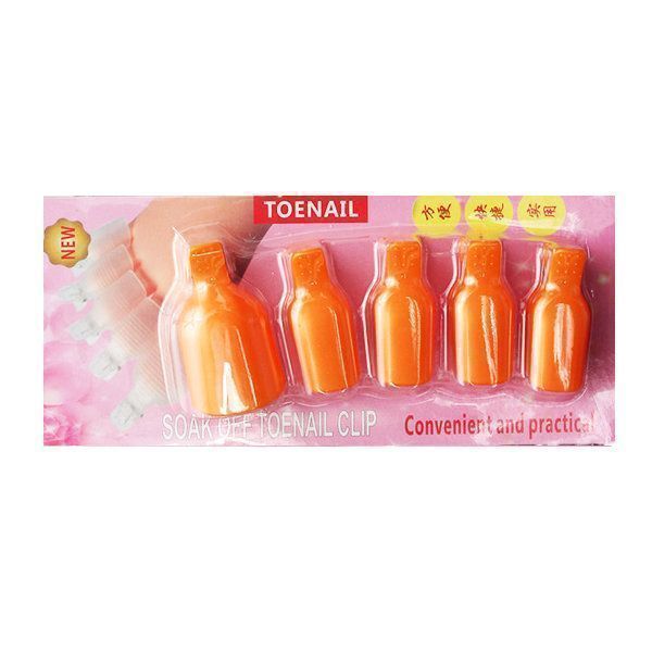 

Nail Art Зажим-прищепка педикюрная для снятия искусственных покрытий, оранжевый