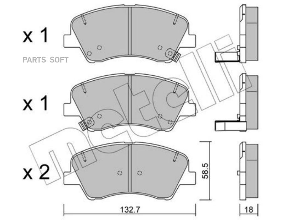 

Тормозные колодки METELLI 2211670
