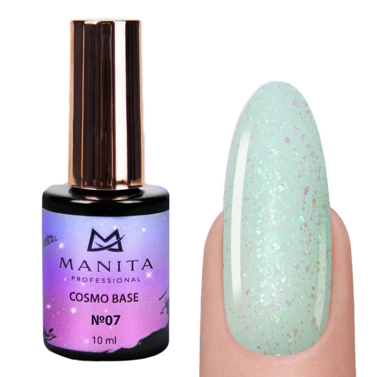 

Manita Professional База для ногтей камуфлирующая с блестками №07 / Cosmo Base, 10 мл