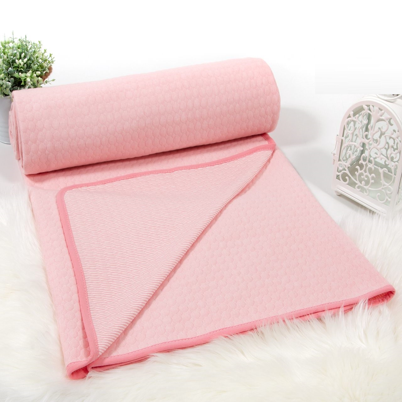 

Покрывало Арт Дизайн Соты, Я015863, трикотаж, 220x200 см, розовый, Я015863