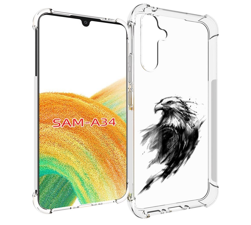 

Чехол MyPads чб птица для Samsung Galaxy A34, Tocco