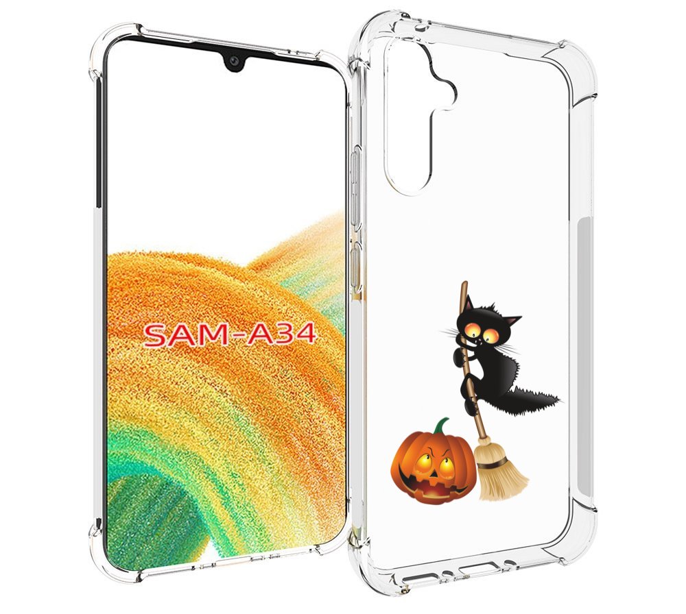 

Чехол MyPads хэлуинский котик для Samsung Galaxy A34, Tocco