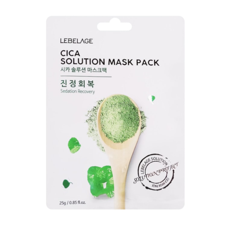 LEBELAGE Маска для лица тканевая с центеллой азиатской LEBELAGE CICA SOLUTION MASK PACK