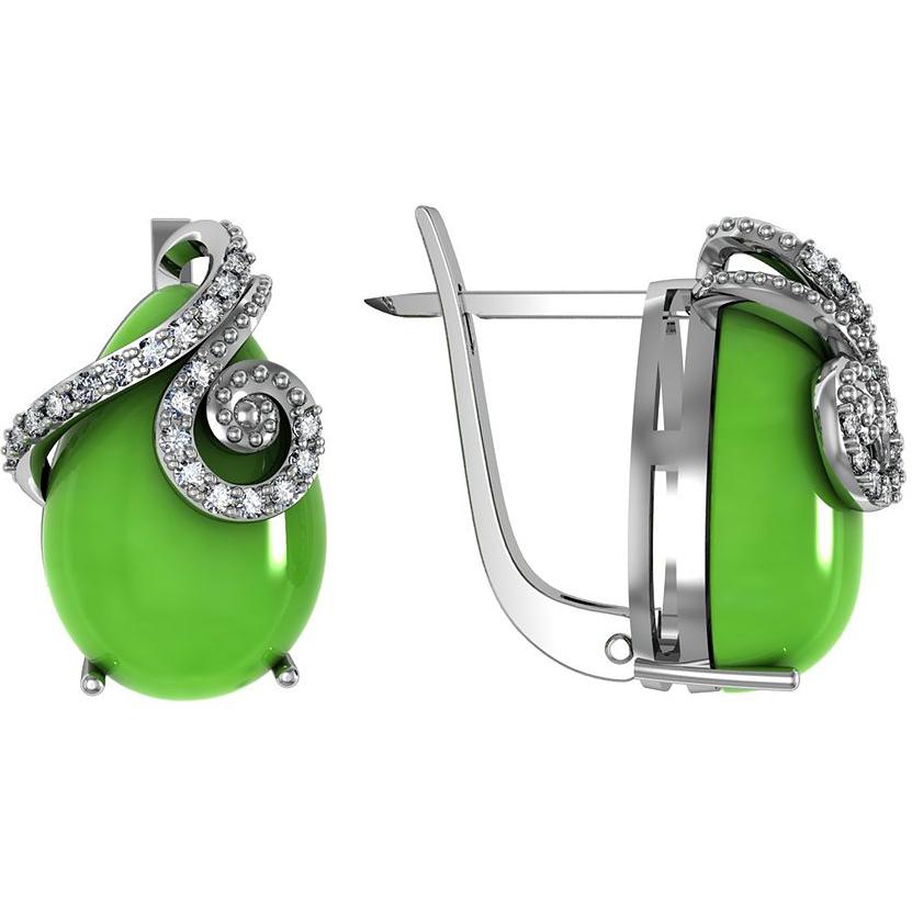 

Серьги из серебра с хризопразом ПРИВОЛЖСКИЙ ЮВЕЛИР 361034-FA11HP, 361034-FA11HP