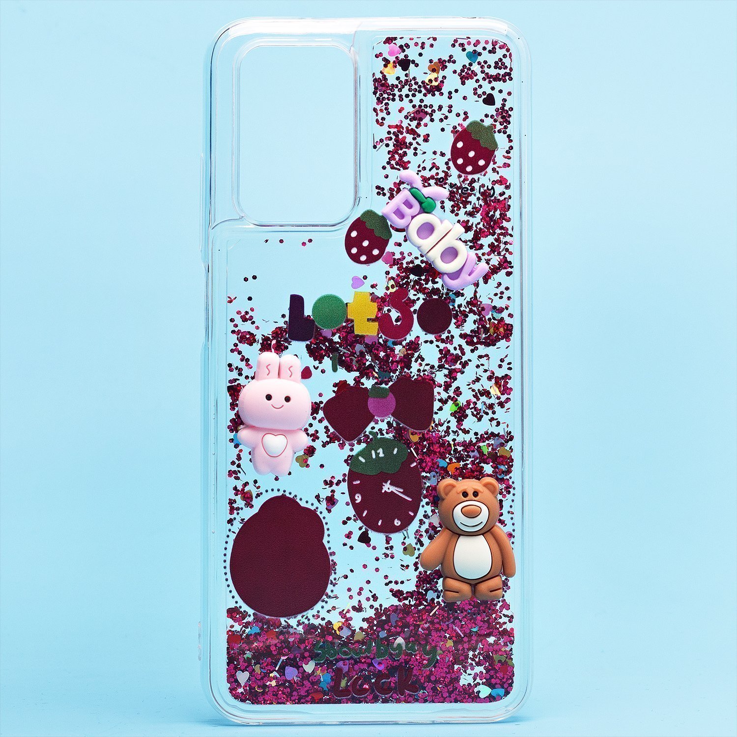 

Чехол для Xiaomi Redmi 10 силиконовый 3D игрушки <бордовый>