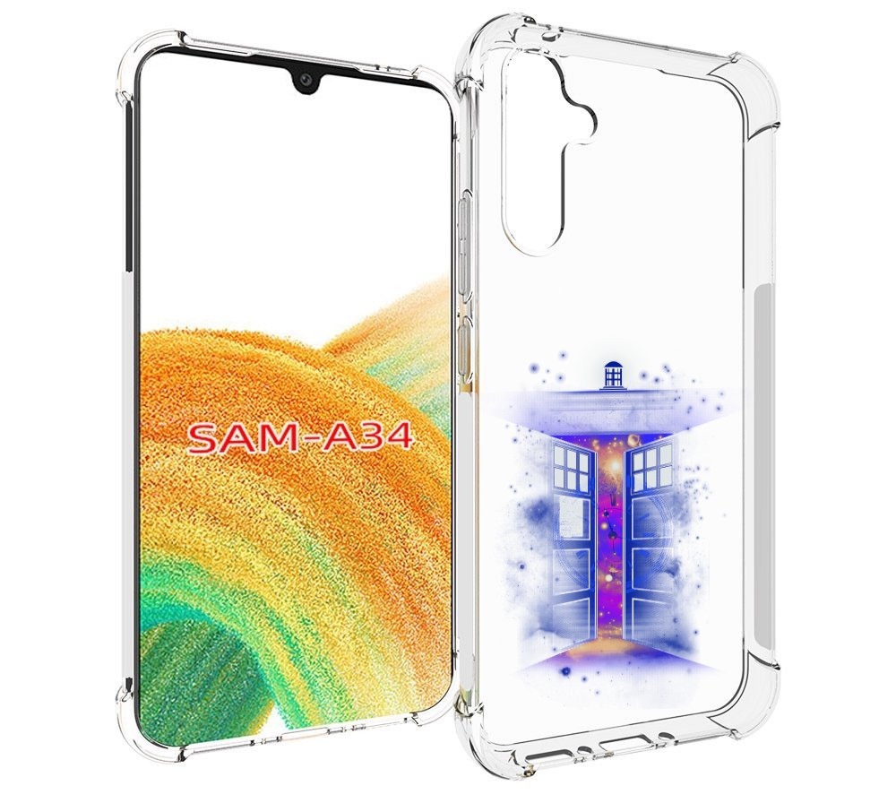 

Чехол MyPads фиолетовый уголок абстракция для Samsung Galaxy A34, Tocco