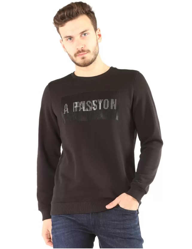 

Свитшот мужской A passion play 202TR(TW-0003)-0201 черный XL, 202TR(TW-0003)-0201