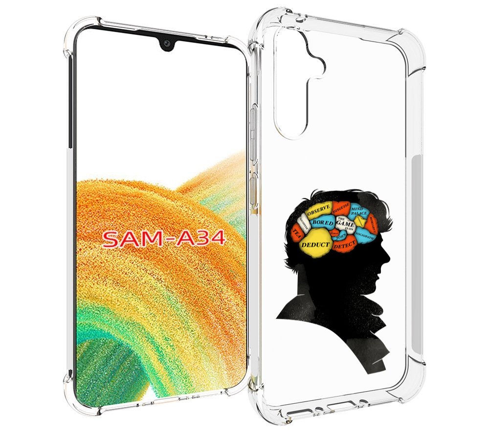 

Чехол MyPads темный рисунок для Samsung Galaxy A34, Tocco
