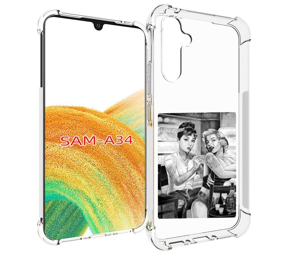 

Чехол MyPads тату мастер для Samsung Galaxy A34, Tocco