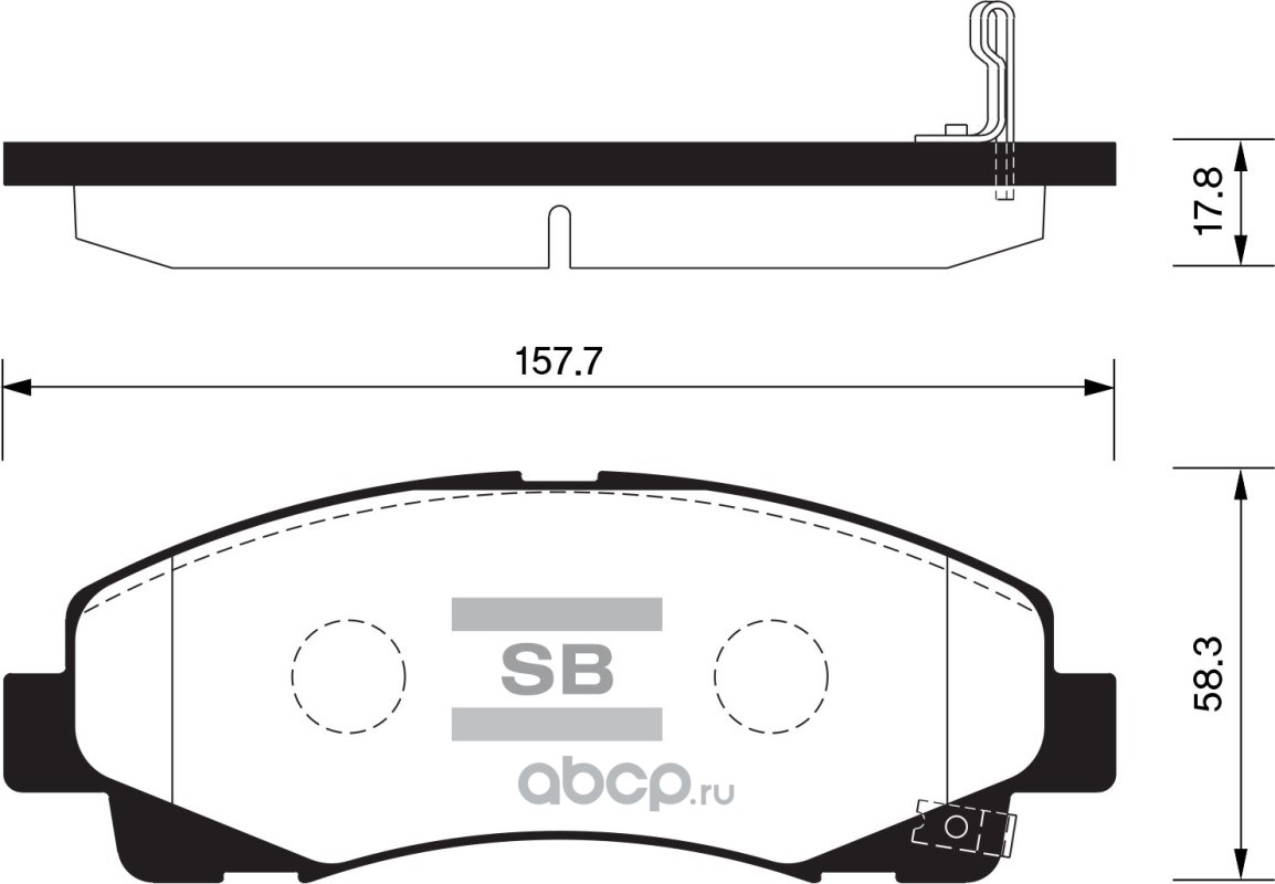 

Тормозные колодки Sangsin brake передние sp1470