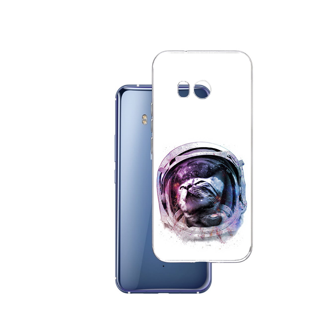 

Чехол MyPads Tocco для HTC U11 кот в шлеме, Прозрачный, Tocco