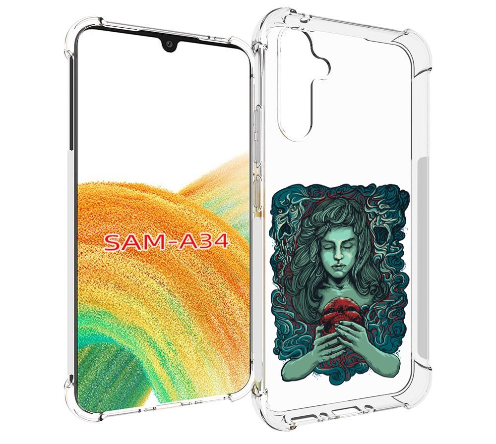 

Чехол MyPads спящая девушка для Samsung Galaxy A34, Tocco