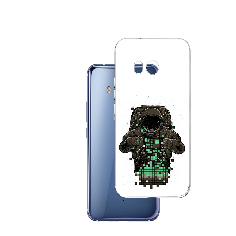 

Чехол MyPads Tocco для HTC U11 космонавт с пикселями, Прозрачный, Tocco