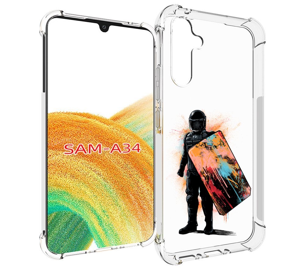 

Чехол MyPads солдат с красочным щитом для Samsung Galaxy A34, Tocco