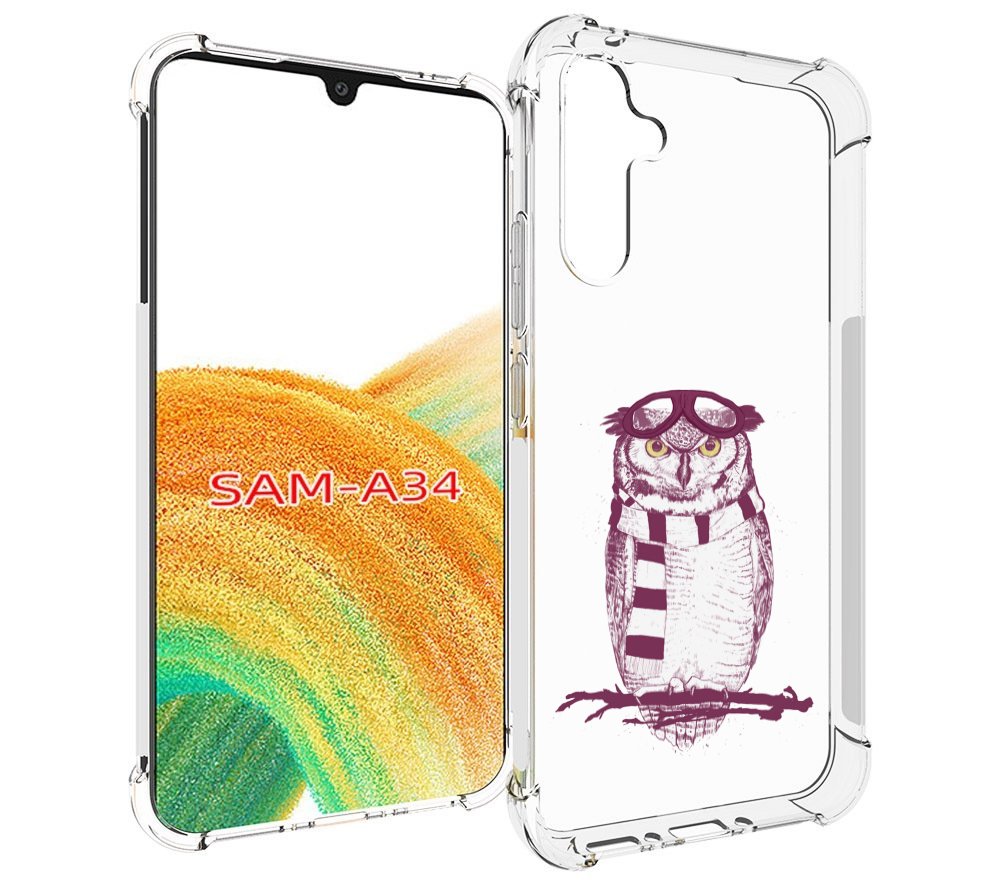 

Чехол MyPads сова-летчик для Samsung Galaxy A34, Tocco