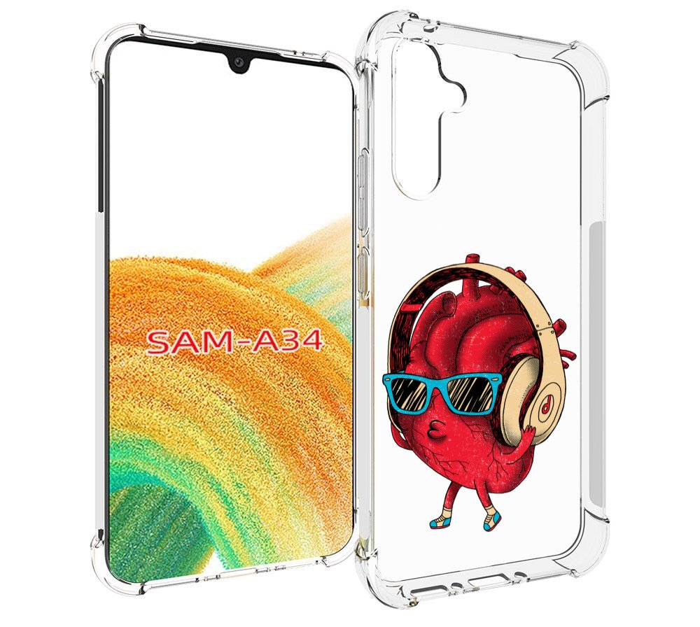 

Чехол MyPads слушай сердце для Samsung Galaxy A34, Tocco