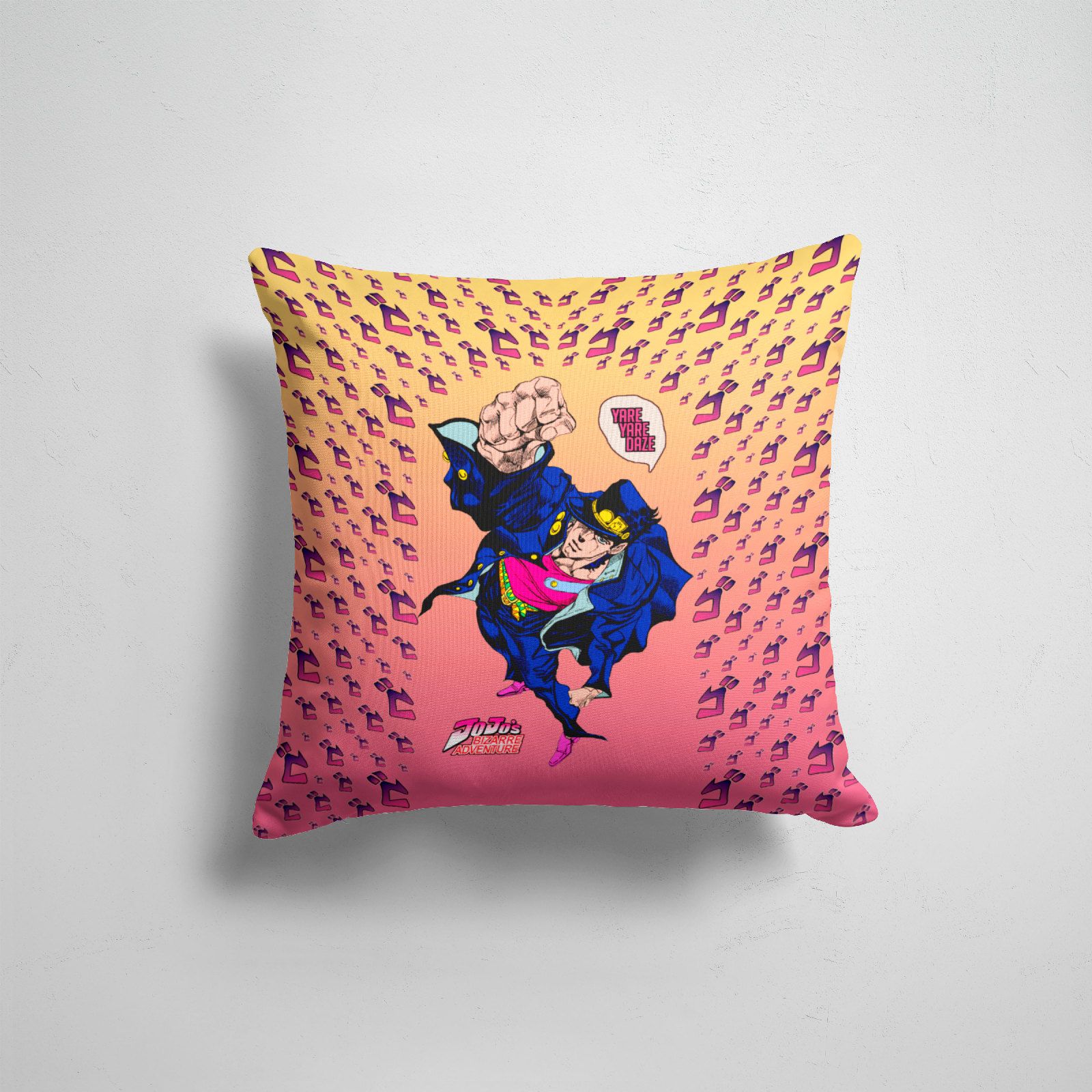 

Подушка декоративная 45х45см Аниме JoJo Bizarre Adventure JoJo, Разноцветный