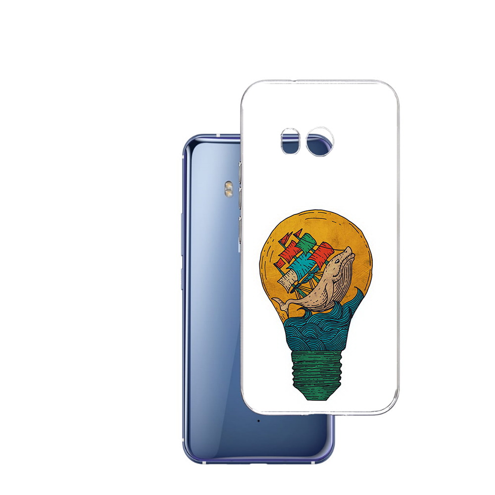 

Чехол MyPads Tocco для HTC U11 кит в лампочке с парусами, Прозрачный, Tocco