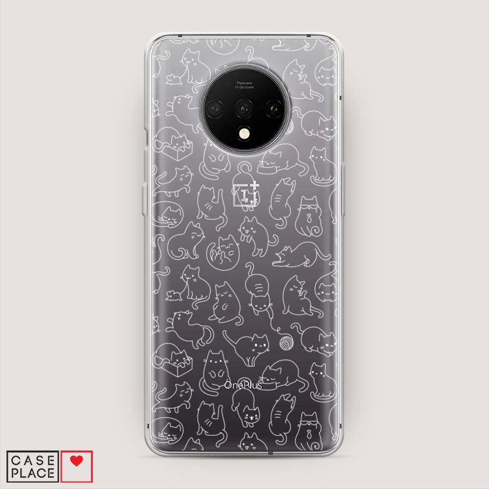 

Чехол Awog на OnePlus 7T / ВанПлас 7T "Шкодливые котики", Черный;белый;серый, 150950-2