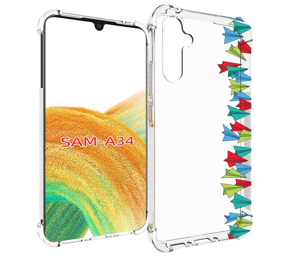 

Чехол MyPads самолетики из листочков для Samsung Galaxy A34, Tocco