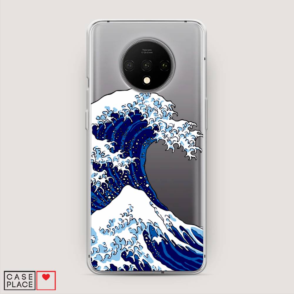 

Чехол Awog на OnePlus 7T / ВанПлас 7T "Волна в Канагаве", Синий;белый, 150950-4