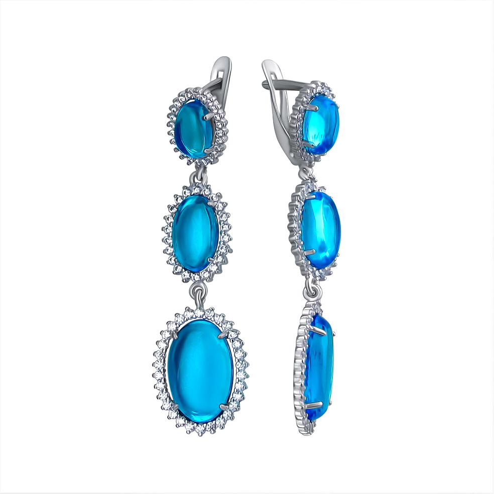 

Серьги женские из серебра Эстет С3С254296, цирконий, С3С254296