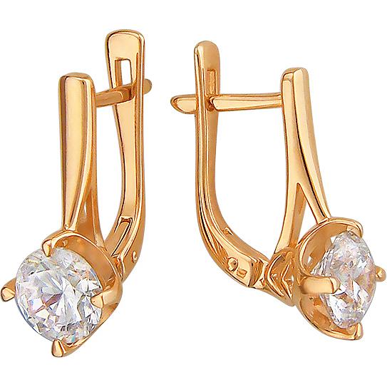 

Серьги женские из золота Эстет 01С119288, фианит, 01С119288