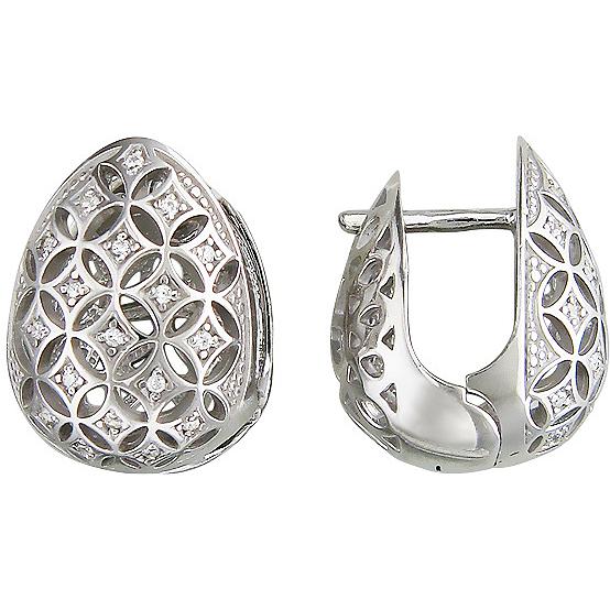 

Серьги женские из серебра Эстет 01С158611, фианит