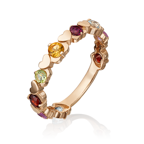 

Кольцо из золота с аметистом/гранатом р.17 PLATINA jewelry 01-5329-00-252-1110-57, 01-5329-00-252-1110-57