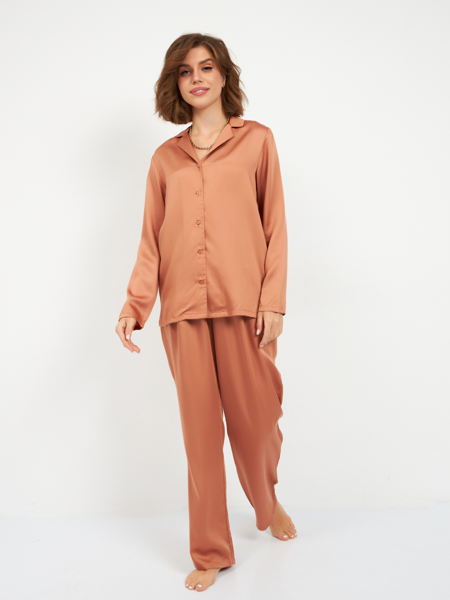 

Пижама женская Olesya Home 8005-2OH оранжевая 50 RU, Оранжевый, 8005-2OH