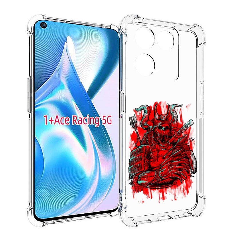 

Чехол MyPads красный скелет воин для OnePlus Ace Racing, Прозрачный, Tocco