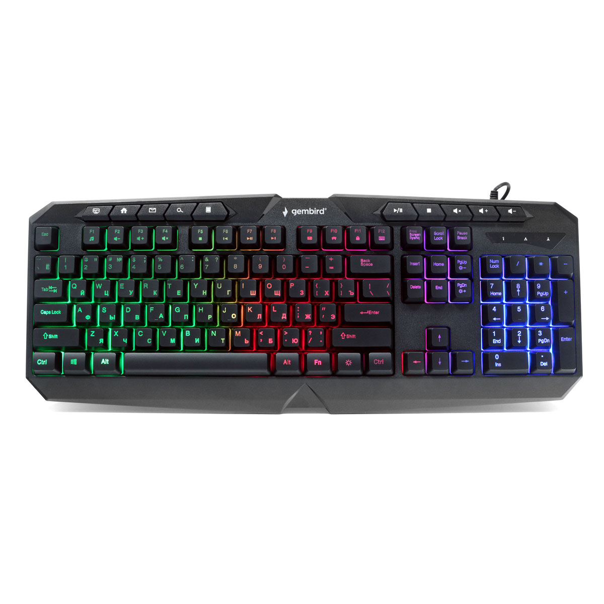 Проводная игровая клавиатура Gembird KB-G420L Black