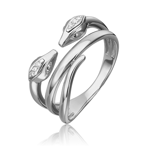 фото Кольцо из белого золота с бриллиантом р.18.5 platina jewelry 01-5499-00-101-1120