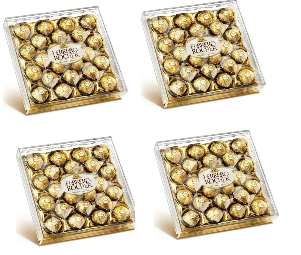 Конфеты Ferrero Rocher  хрустящие с лесным орехом 300 г 4 шт