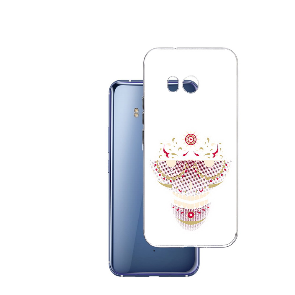 

Чехол MyPads Tocco для HTC U11 карнавальный скелет абстракция, Прозрачный, Tocco