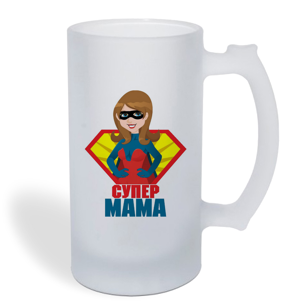 

Кружка пивная CoolPodarok Супер мама