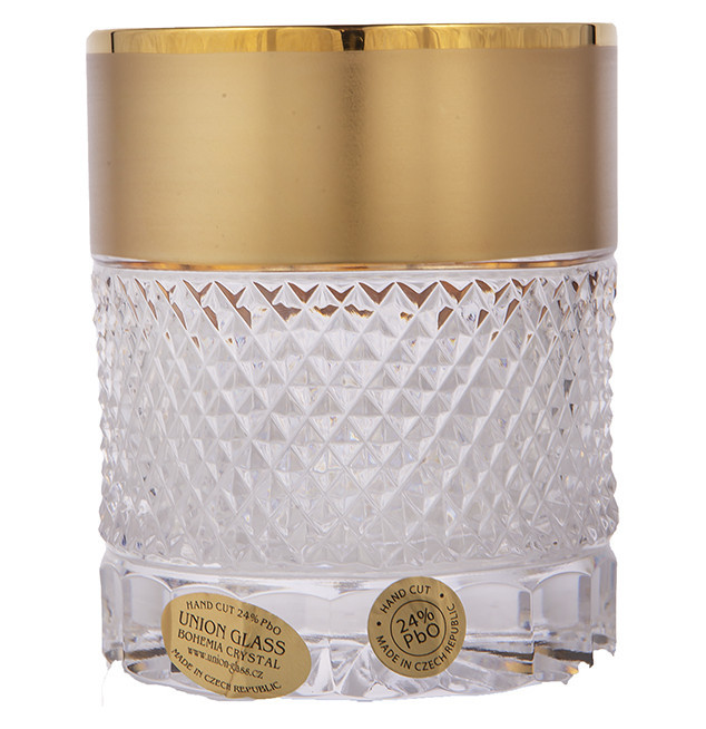 фото Стаканы для виски 330 мл 6 шт union glass "фелиция матовое золото" 165548