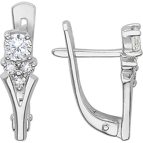 

Серьги женские из золота Эстет 01С125753, фианит, 01С125753