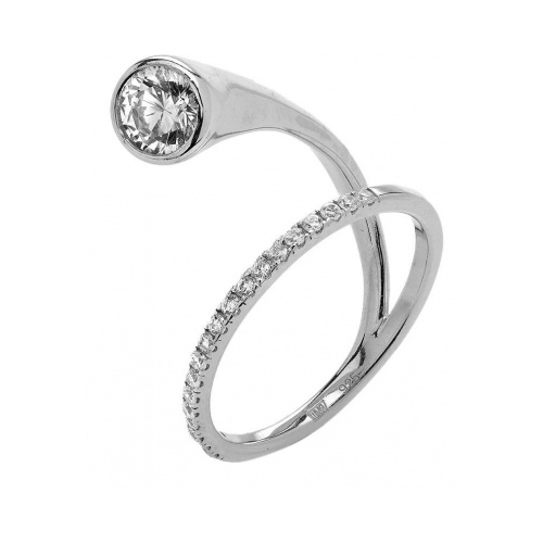 

Кольцо из серебра р.  Эстет 01К1513764, фианит, 01К1513764