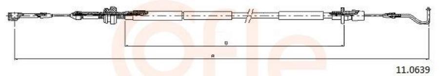 Трос газа COFLE VW T4 90-98 1658/1366 mm