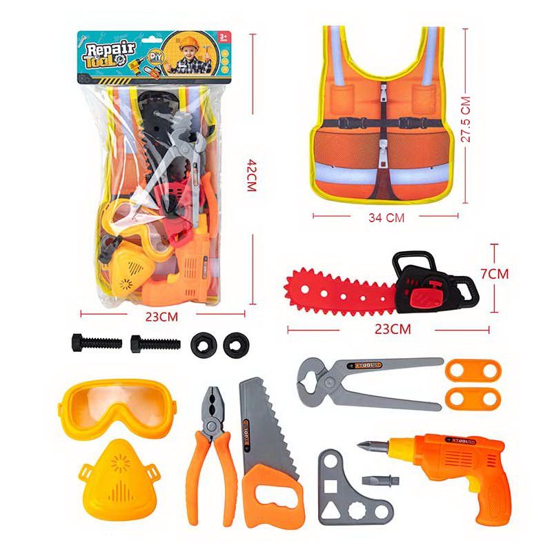 Набор инструментов PLAYSMART Repair Tool, 16 предметов набор инструментов playsmart tool set в чемодане 35 предметов детский игровой набор