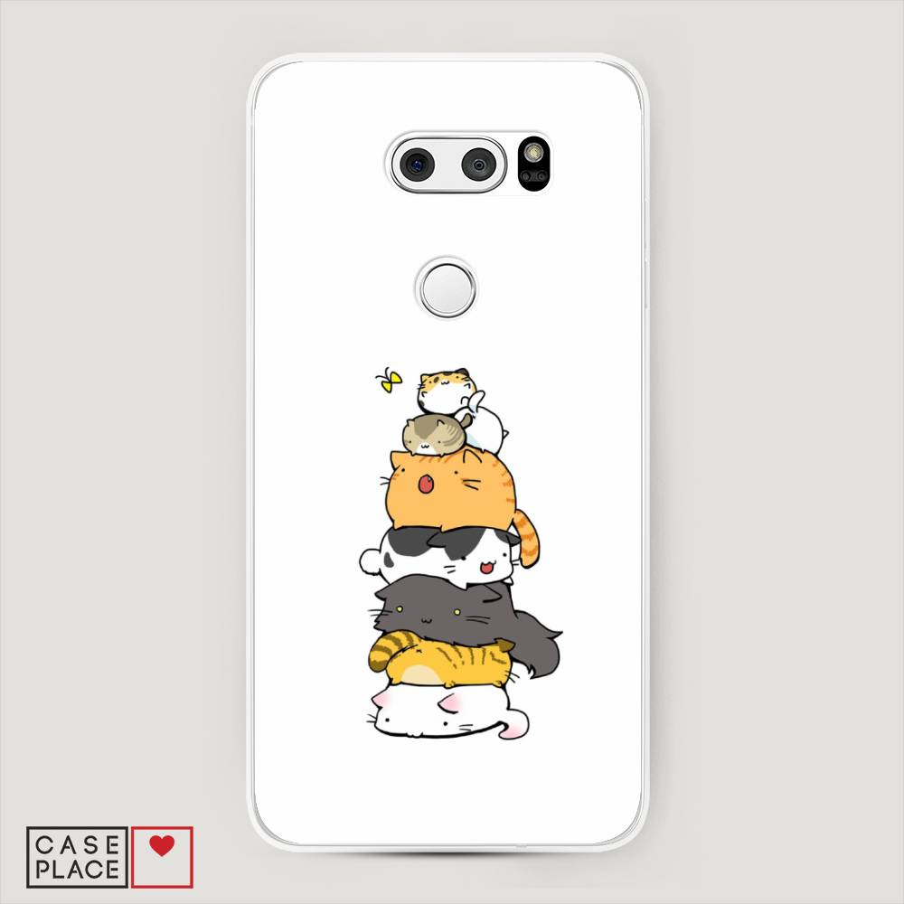 

Чехол Awog на LG V35 ThinQ "Бутерброд из котиков", Коричневый;белый;серый, 83650-10