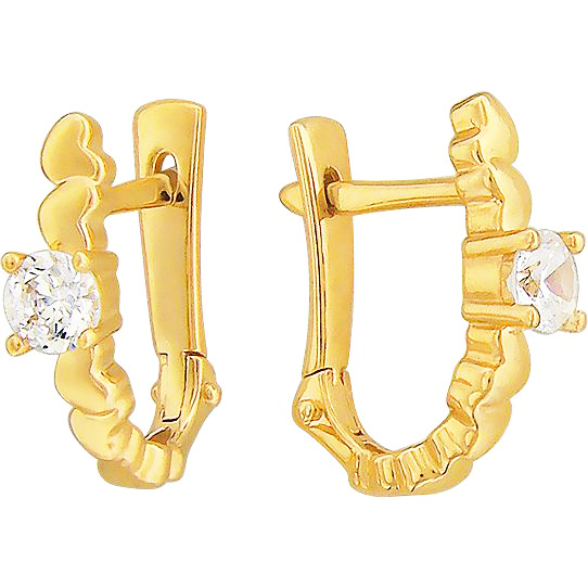 

Серьги женские из золота Эстет 01С139304, фианит, 01С139304