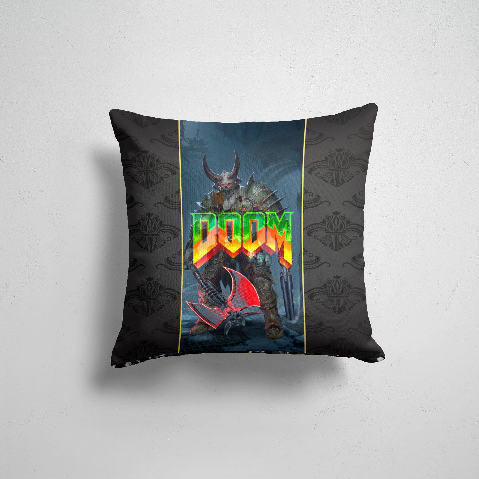 

Подушка декоративная 45х45см Геймерам Doom Doom Enternal, Разноцветный