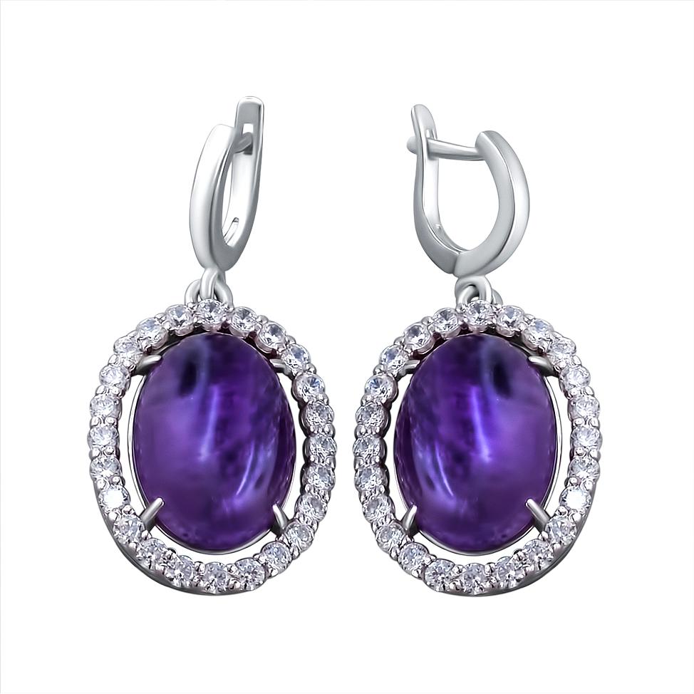 

Серьги женские из серебра Эстет С15С351460, фианит/кварц, С15С351460