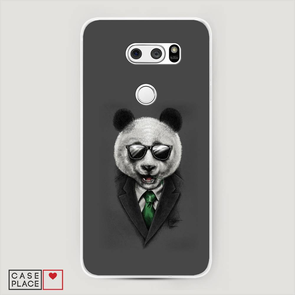 

Чехол Awog на LG V35 ThinQ "Деловая панда", Серый;зеленый, 83650-10